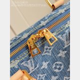 Louis Vuitton 1:1 M14430 Blue Speedy Soft 30 Monogram Denim Bag