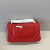 AAA+ Quality FLAP CC Handbag 25cm Caviar Leather