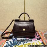 Dolce & Gabban Lizard-skin pattern Sicily handbag 20CM