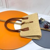 Ysl Panier Rectangle Mini Bag in Raffia