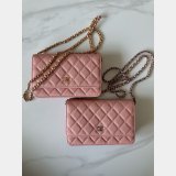 Most classical CC WOC Small caviar leather Chain bag