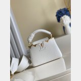 Designer Louis Vuitton Replica Black/White Capucines Mini Capucines M56669 Handbags