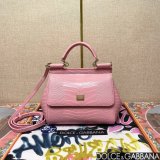 Dolce & Gabban Lizard-skin pattern Sicily handbag 20CM