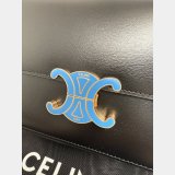 TEEN TRIOMPHE BAG IN SHINY CALFSKIN WITH ENAMEL CLOSURE