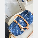 Louis Vuitton Designer Keepall Bandoulière 50 M27781 Blue Bag