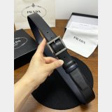 Prada Saffiano Leather Reversible Belt