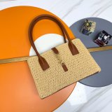 Ysl Panier Rectangle Mini Bag in Raffia