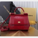 Dolce & Gabban Lizard-skin pattern Sicily handbag 20CM