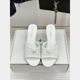 Cheap Prada triangle logo mesh slide sandal