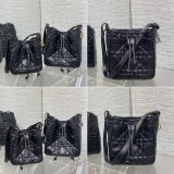 Christian Dior D-Motion Bucket 1025 & 1026 Silver/Gold Bag