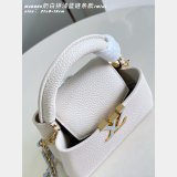 Louis Vuitton Cream-white Light Blue Chain M48865 Detail Capucines Bag