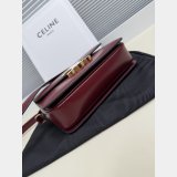 TEEN TRIOMPHE BAG IN SHINY CALFSKIN WITH ENAMEL CLOSURE