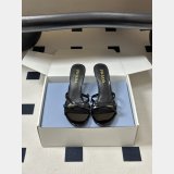 Prada 75mm Vernice Leather Mule Sandals