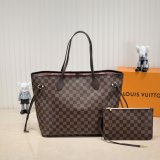 Louis Vuitton Damier Canvas Neverfull MM Bags 32CM Pink N40598