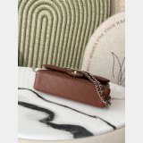 Top Quality CC Flap Lambskin Camel handbag 25cm