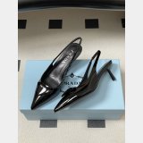 Prada Patent leather slingback pumps