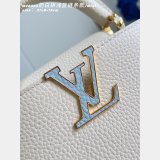 Louis Vuitton Cream-white Light Blue Chain M48865 Detail Capucines Bag