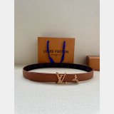 LV 30mm Reversible Leather Strap