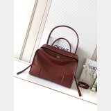 Large Loewe Amazona 180 bag in croco calfskin