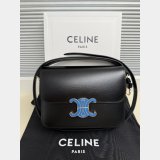 TEEN TRIOMPHE BAG IN SHINY CALFSKIN WITH ENAMEL CLOSURE
