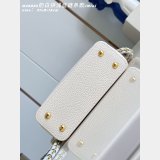 Louis Vuitton Cream-white Light Blue Chain M48865 Detail Capucines Bag
