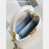 Louis Vuitton Cream-white Light Blue Chain M48865 Detail Capucines Bag