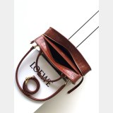 Large Loewe Amazona 180 bag in croco calfskin