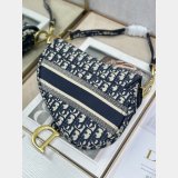 Replica Dior Oblique Jacquard Saddle Bag