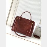 Large Loewe Amazona 180 bag in croco calfskin