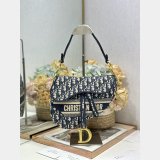 Replica Dior Oblique Jacquard Saddle Bag