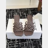 Top Loewe Petal Anagram Rhinestone Suede Slide