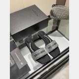 JULIE Black Crystal Hotfix Tubular Sandals