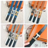 Hermes Constance reversible leather belt