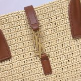 Ysl Panier Rectangle Mini Bag in Raffia