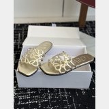 Top Loewe Petal Anagram Rhinestone Suede Slide