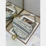 Replica Dior Oblique Jacquard Saddle Bag