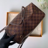 Louis Vuitton Damier Canvas Neverfull MM Bags 32CM Pink N40598