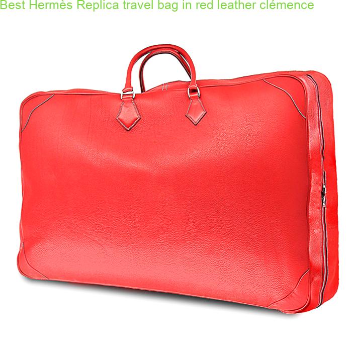 Best Hermès Replica travel bag in red leather clémence – Hermes Replica