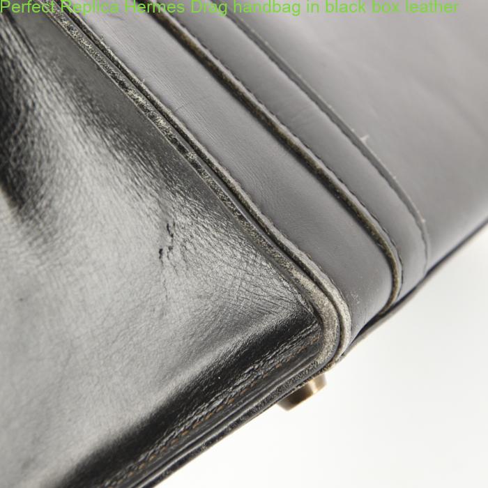 Perfect Replica Hermes Drag handbag in black box leather – Hermes ...